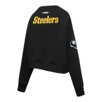 NFL PITTSBURGH STEELERS T.J. WATT #90 CLASSIC PNN CHANDAIL À COL ROND EN MOLLETON POUR FEMME (NOIR)