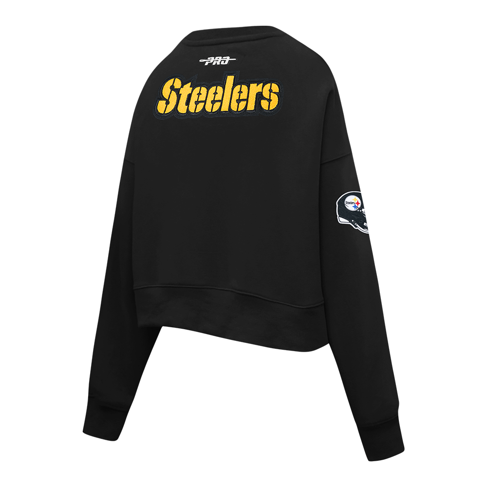 NFL PITTSBURGH STEELERS T.J. WATT #90 CLASSIC PNN CHANDAIL À COL ROND EN MOLLETON POUR FEMME (NOIR)