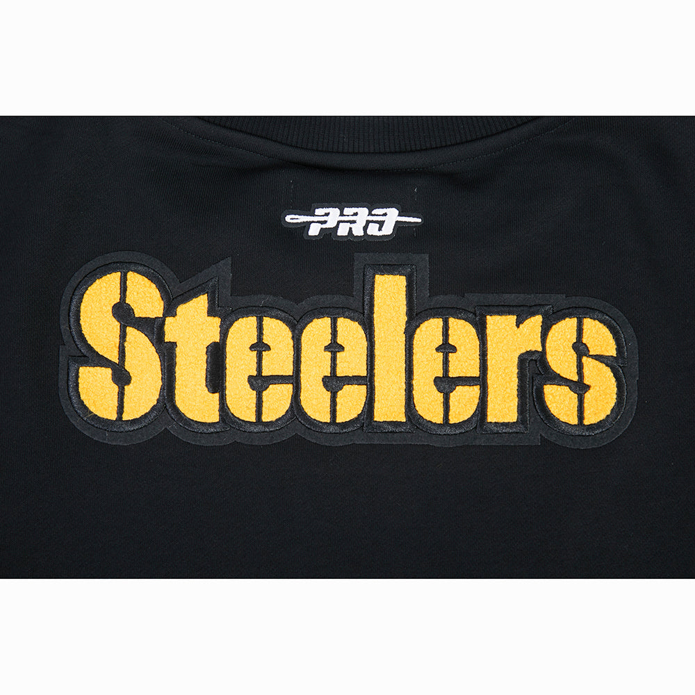NFL PITTSBURGH STEELERS T.J. WATT #90 CLASSIC PNN CHANDAIL À COL ROND EN MOLLETON POUR FEMME (NOIR)