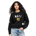 NFL PITTSBURGH STEELERS T.J. WATT #90 CLASSIC PNN CHANDAIL À COL ROND EN MOLLETON POUR FEMME (NOIR)