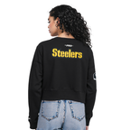 NFL PITTSBURGH STEELERS T.J. WATT #90 CLASSIC PNN CHANDAIL À COL ROND EN MOLLETON POUR FEMME (NOIR)