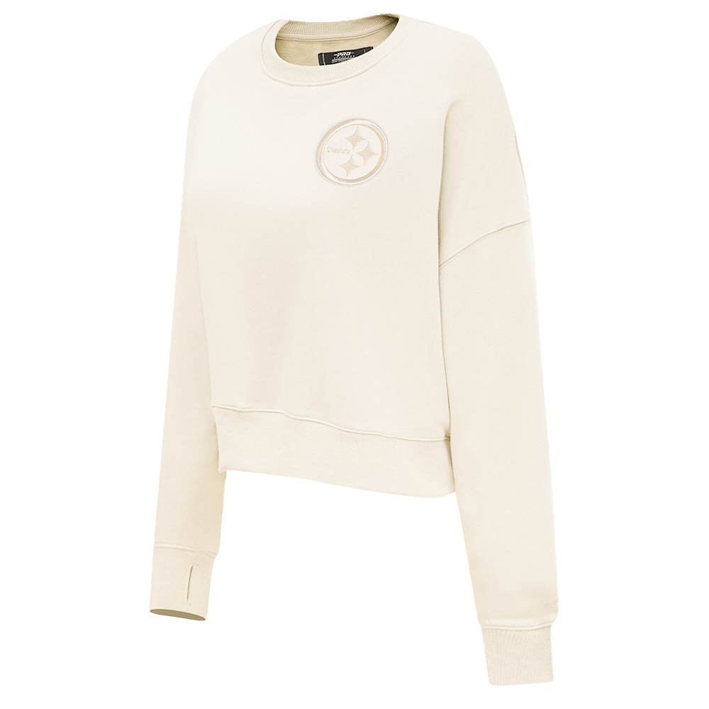 NFL PITTSBURGH STEELERS NEUTRAL WOMEN'S CREWNECK (EGGSHELL)
