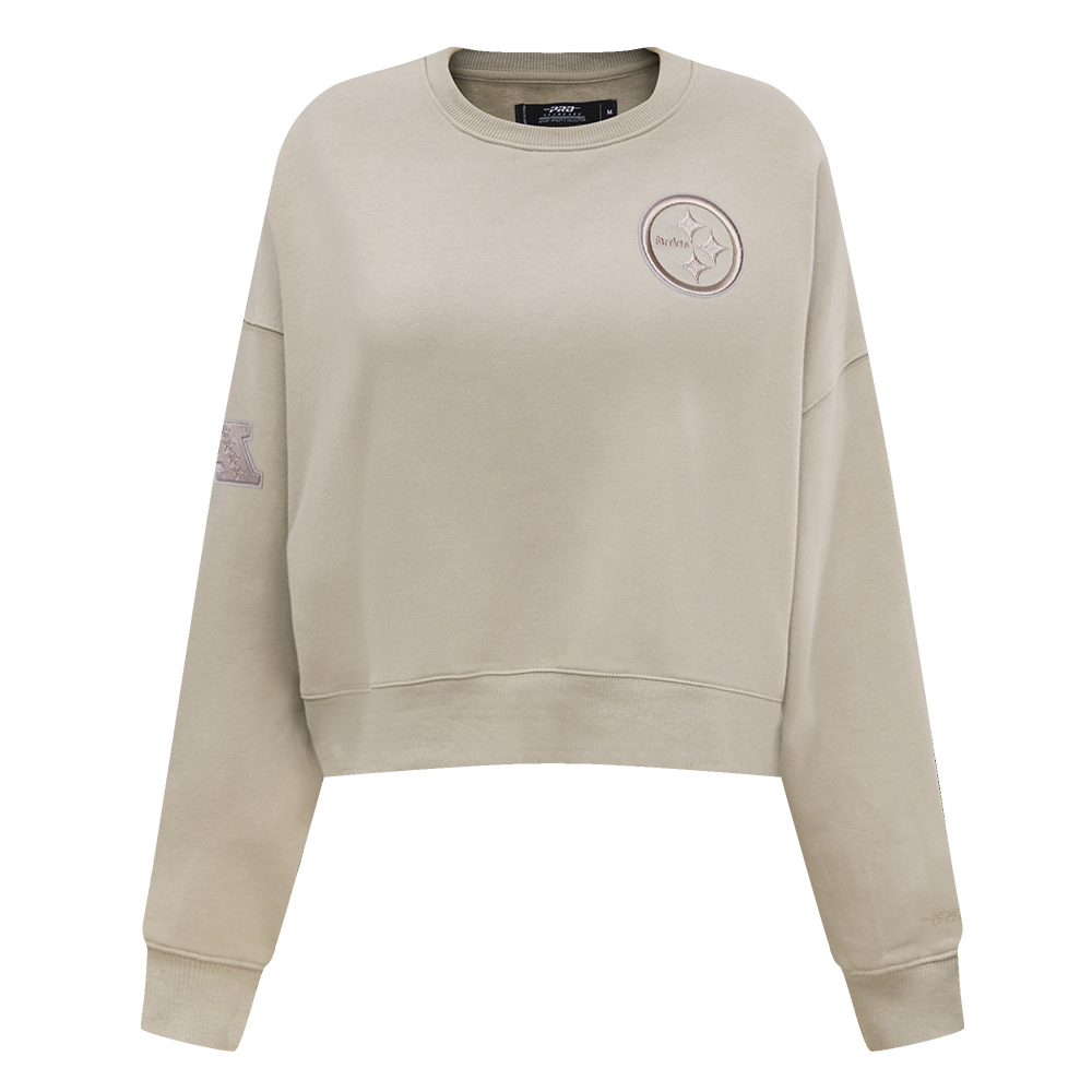 NFL PITTSBURGH STEELERS NEUTRAL CHANDAIL À COL ROND POUR FEMME (TAUPE)