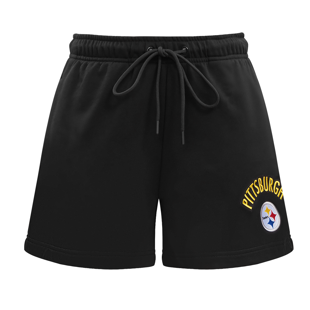 NFL PITTSBURGH STEELERS CLASSIC WOMEN'S FLEECE SHORT (BLACK)