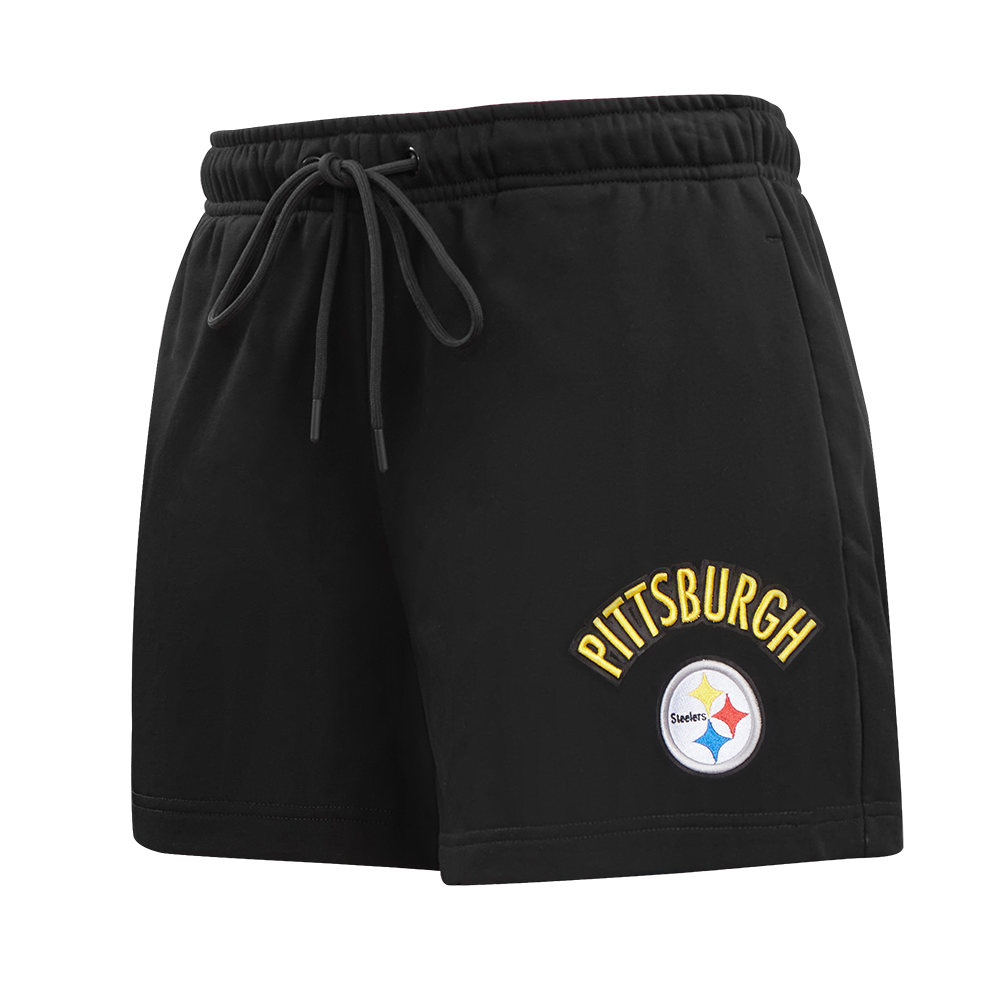 NFL PITTSBURGH STEELERS CLASSIC WOMEN'S FLEECE SHORT (BLACK)