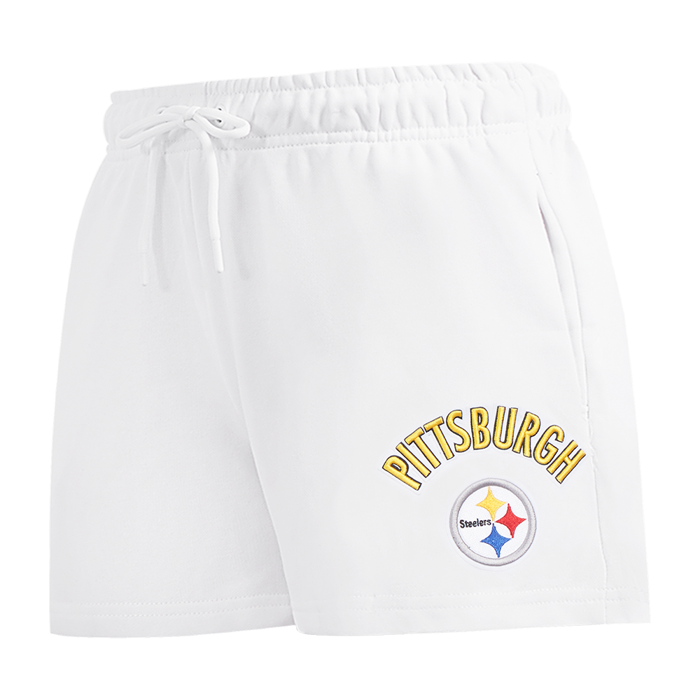 NFL PITTSBURGH STEELERS CLASSIC SHORT EN MOLLETON POUR FEMME (BLANC)