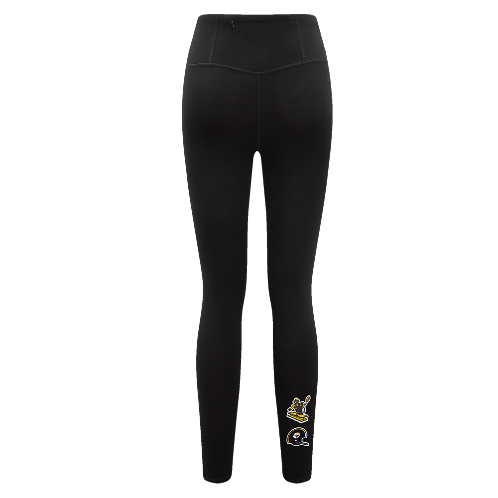 NFL PITTSBURGH STEELERS RETRO CLASSIC LEGGING EN JERSEY POUR FEMME (NOIR)