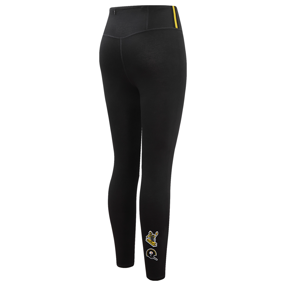 NFL PITTSBURGH STEELERS RETRO CLASSIC LEGGING EN JERSEY POUR FEMME (NOIR)