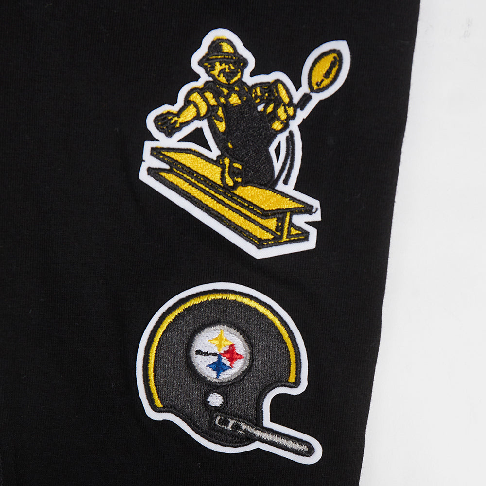 NFL PITTSBURGH STEELERS RETRO CLASSIC LEGGING EN JERSEY POUR FEMME (NOIR)