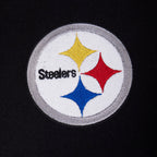 NFL PITTSBURGH STEELERS SCRIPT TAIL WOMEN'S WOOL VARSITY JACKET (BLACK/YELLOW)