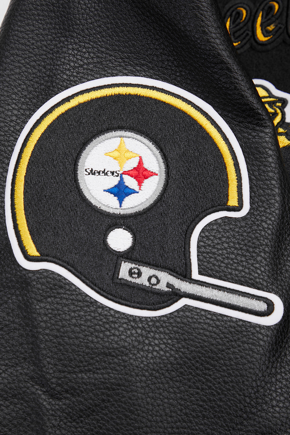 NFL PITTSBURGH STEELERS RETRO CLASSIC WOMEN'S RIB WOOL VARSITY JACKET (BLACK/YELLOW)
