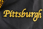 NFL PITTSBURGH STEELERS RETRO CLASSIC WOMEN'S RIB WOOL VARSITY JACKET (BLACK/YELLOW)