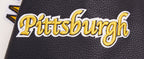 NFL PITTSBURGH STEELERS RETRO CLASSIC BLOUSON COLLÉGIAL EN LAINE À BORDS CÔTELÉS POUR FEMME (COQUILLE D'ŒUF/NOIR)