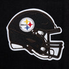NFL PITTSBURGH STEELERS CLASSIC WOMEN'S WOOL VARSITY JACKET (BLACK/WHITE)