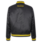 NFL PITTSBURGH STEELERS SCRIPT TAIL BLOUSON EN SATIN POUR FEMME (NOIR/JAUNE)