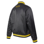 NFL PITTSBURGH STEELERS SCRIPT TAIL BLOUSON EN SATIN POUR FEMME (NOIR/JAUNE)