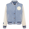 NFL PITTSBURGH STEELERS VARSITY BLUES BLOUSON COLLÉGIAL EN DENIM POUR FEMME (DENIM/LIN)