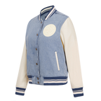 NFL PITTSBURGH STEELERS VARSITY BLUES BLOUSON COLLÉGIAL EN DENIM POUR FEMME (DENIM/LIN)