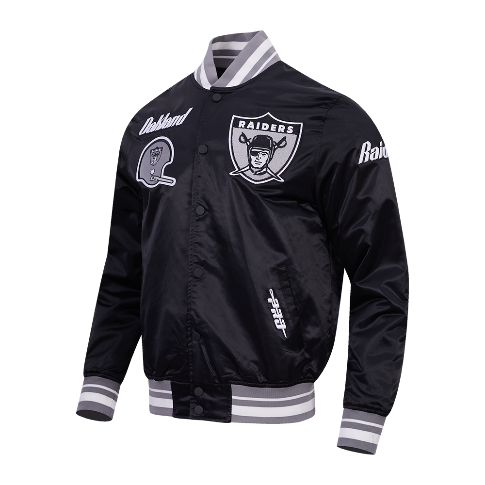 NFL OAKLAND RAIDERS RETRO CLASSICS MANTEAU POUR HOMME (NOIR/GRIS)