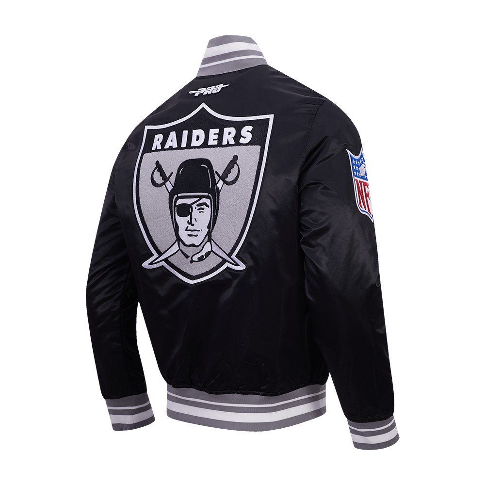 NFL OAKLAND RAIDERS RETRO CLASSICS MANTEAU POUR HOMME (NOIR/GRIS)