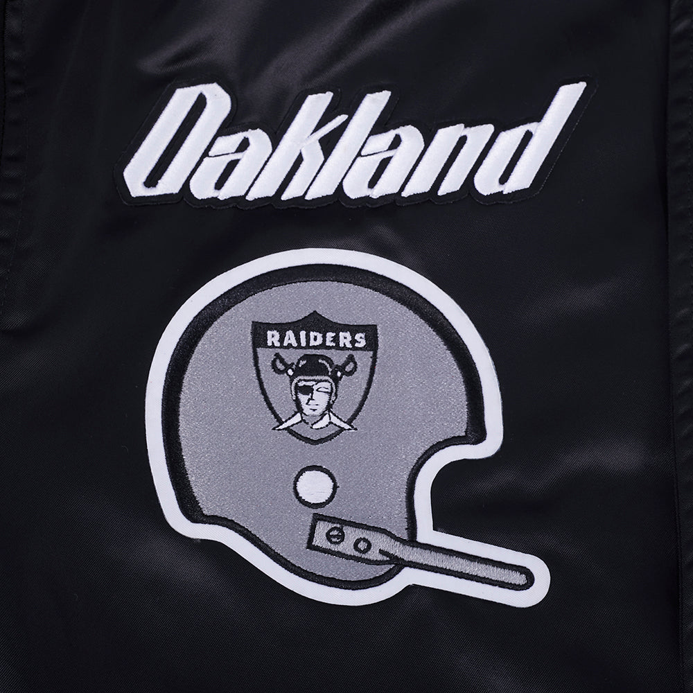 NFL OAKLAND RAIDERS RETRO CLASSICS MANTEAU POUR HOMME (NOIR/GRIS)