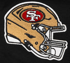 NFL SAN FRANCISCO 49ERS CLASSIC MESH T-SHIRT À RAYURES POUR HOMME (NOIR/ROUGE)