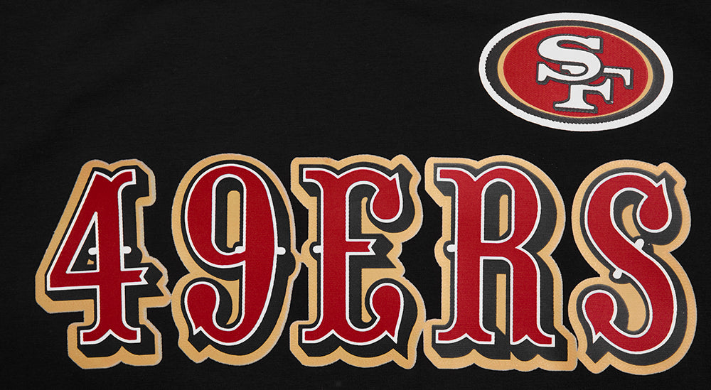 NFL SAN FRANCISCO 49ERS CLASSIC MESH T-SHIRT À RAYURES POUR HOMME (NOIR/ROUGE)