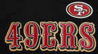 NFL SAN FRANCISCO 49ERS CLASSIC MESH T-SHIRT À RAYURES POUR HOMME (NOIR/ROUGE)