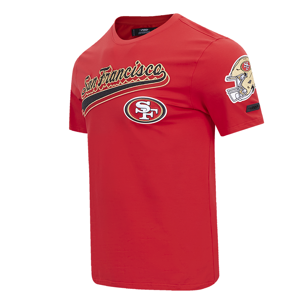 NFL SAN FRANCISCO 49ERS SCRIPT TAIL MEN'S   TEE (RED)