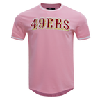 NFL SAN FRANCISCO 49ERS CLASSIC CHENILLE T-SHIRT EN MAILLE DOUBLE (ROSE)