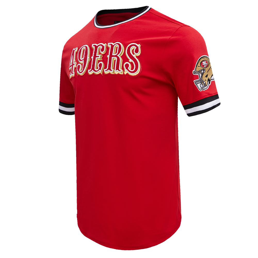 NFL SAN FRANCISCO 49ERS CLASSIC CHENILLE DOUBLE KNIT TEE (RED)