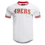 NFL SAN FRANCISCO 49ERS CLASSIC CHENILLE DOUBLE KNIT TEE (WHITE)