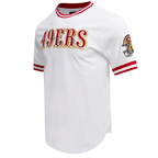 NFL SAN FRANCISCO 49ERS CLASSIC CHENILLE DOUBLE KNIT TEE (WHITE)