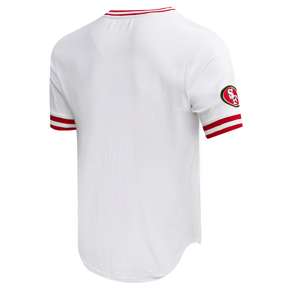 NFL SAN FRANCISCO 49ERS CLASSIC CHENILLE DOUBLE KNIT TEE (WHITE)