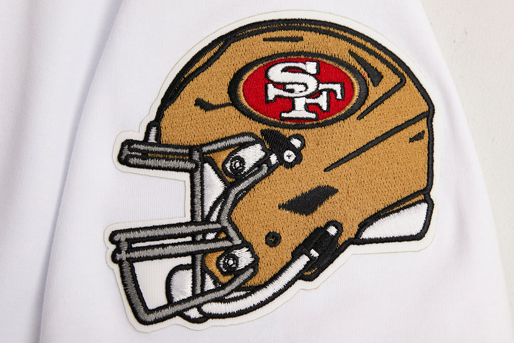 NFL SAN FRANCISCO 49ERS CLASSIC CHENILLE DOUBLE KNIT TEE (WHITE)