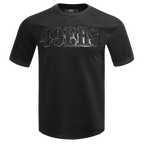 NFL SAN FRANCISCO 49ERS TRIPLE BLACK MEN'S DOUBLE KNIT TEE (TRIPLE BLACK)