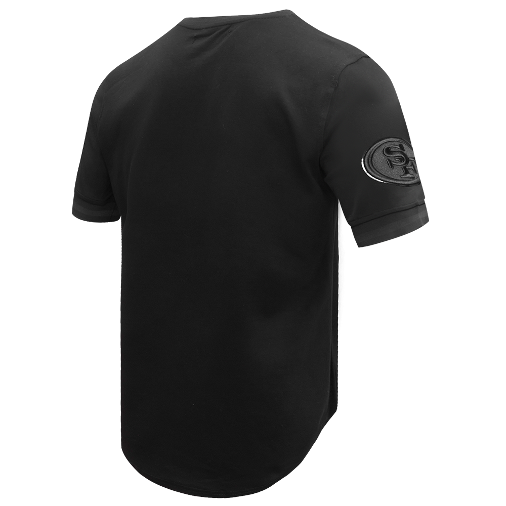 NFL SAN FRANCISCO 49ERS TRIPLE BLACK MEN'S DOUBLE KNIT TEE (TRIPLE BLACK)