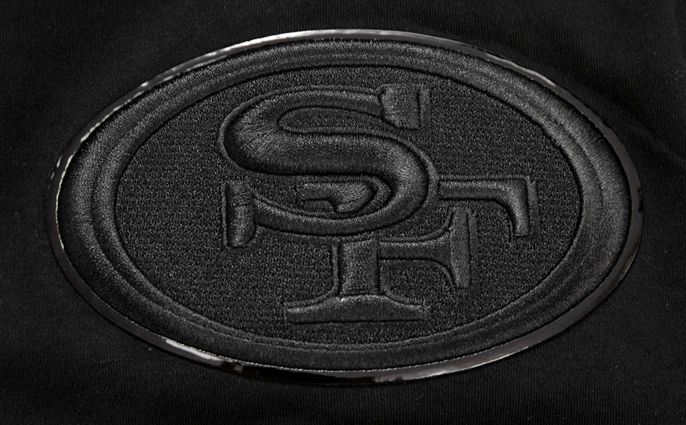 NFL SAN FRANCISCO 49ERS TRIPLE BLACK MEN'S DOUBLE KNIT TEE (TRIPLE BLACK)