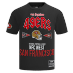 NFL SAN FRANCISCO 49ERS CITY TOUR COTTON JERSEY MEN'S DROP SHOULDER TEE (BLACK)