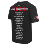 NFL SAN FRANCISCO 49ERS CITY TOUR COTTON JERSEY MEN'S DROP SHOULDER TEE (BLACK)