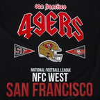 NFL SAN FRANCISCO 49ERS CITY TOUR COTTON JERSEY MEN'S DROP SHOULDER TEE (BLACK)