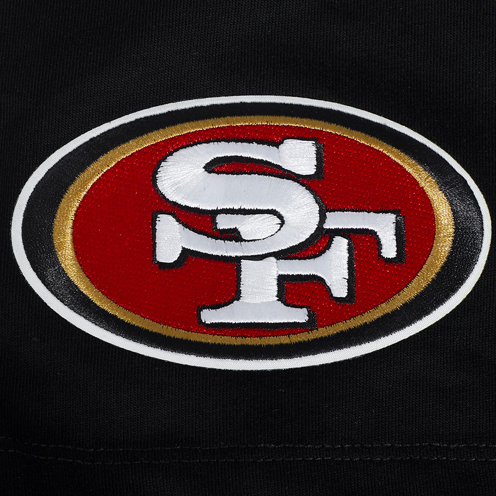 NFL SAN FRANCISCO 49ERS CITY TOUR COTTON JERSEY MEN'S DROP SHOULDER TEE (BLACK)