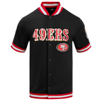NFL SAN FRANCISCO 49ERS CLASSIC MEN'S WARM UP JACKE (BLACK/RED)