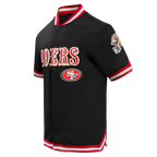 NFL SAN FRANCISCO 49ERS CLASSIC MEN'S WARM UP JACKE (BLACK/RED)