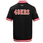 NFL SAN FRANCISCO 49ERS CLASSIC MEN'S WARM UP JACKE (BLACK/RED)