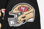 NFL SAN FRANCISCO 49ERS CLASSIC MEN'S WARM UP JACKE (BLACK/RED)
