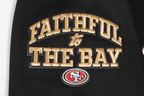 NFL SAN FRANCISCO 49ERS CLASSIC MEN'S WARM UP JACKE (BLACK/RED)