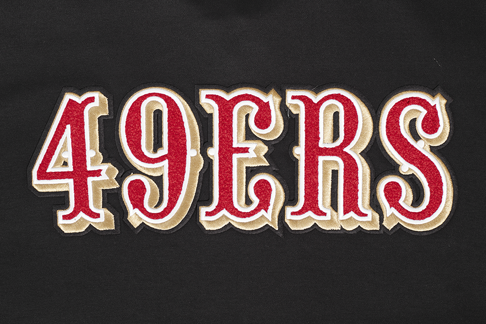 NFL SAN FRANCISCO 49ERS CLASSIC MEN'S WARM UP JACKE (BLACK/RED)