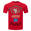 NFL SAN FRANCISCO 49ERS OLD ENGLISH T-SHIRT POUR HOMME (ROUGE)