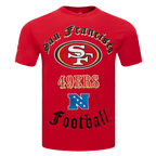NFL SAN FRANCISCO 49ERS OLD ENGLISH T-SHIRT POUR HOMME (ROUGE)